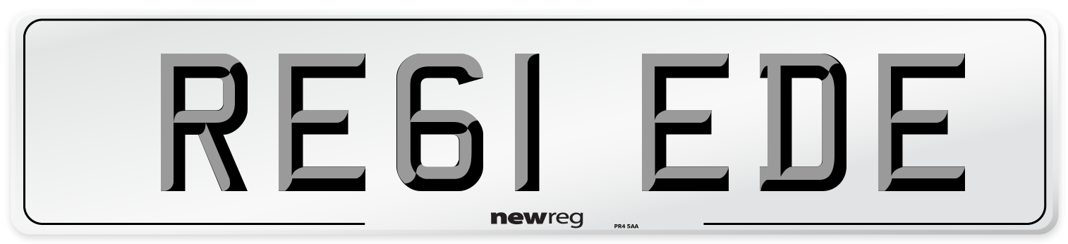 RE61 EDE Number Plate from New Reg